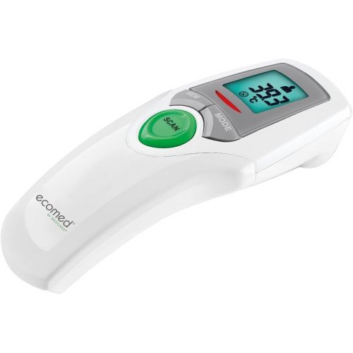  Ecomed TM-65E digitales Infrarot-Fieberthermometer fuer Baby, Kinder und Erwachsene, oral, axillar oder rektal, Umgebungstemperatur und Fluessigkeitstemperatur