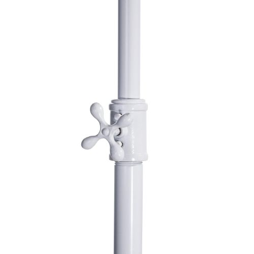  Econoco Gloss White Adjustable Pipe Rolling Rack