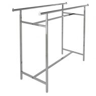 Econoco - Adjustable Double Bar Rectangular Hangrail Rack in Chrome