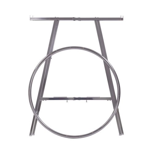  Econoco Round Chrome Rack For Clothes, Round Garment Rack, Display Retail Rack, Adjustable Round Rack, Adjustable Height, 36 Inches Diameter