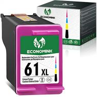 Economink 61 Color, Remanufactured Ink Cartridge Replacement for HP 61XL Tricolor Used in Envy 4500 4502 5530 OfficeJet 4630 DeskJet 2512 1512 2542 2540 2544 3000 3052a 1055 3051a 2548 Print