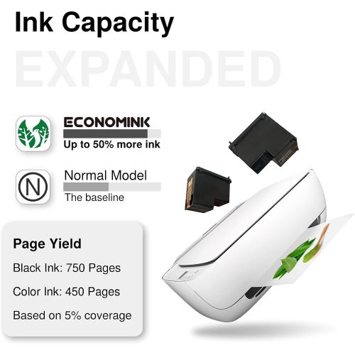  Economink Remanufactured 61XL Black Ink Cartridge, Replacement for HP 61 HP61, for DeskJet 2540 3052a 1055 2544 1512 2548 2512 3000 3051a 2542 OfficeJet 4630 Envy 4500 5530 4502 Pr