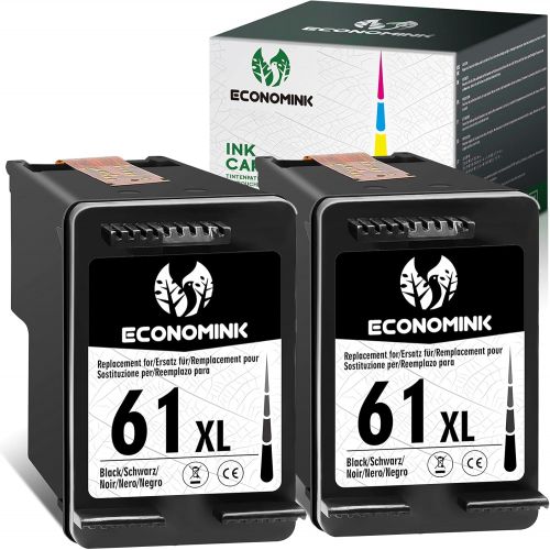  Economink Remanufactured 61XL Black Ink Cartridge, Replacement for HP 61 HP61, for DeskJet 2540 3052a 1055 2544 1512 2548 2512 3000 3051a 2542 OfficeJet 4630 Envy 4500 5530 4502 Pr