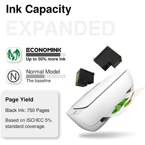  Economink Remanufactured Ink Cartridge Replacement for HP 63 Black 63XL High Yield Used in Envy 4520 3634 OfficeJet 3830 5252 4650 5258 4655 4652 5255 DeskJet 3636 1111 3630 1112 3