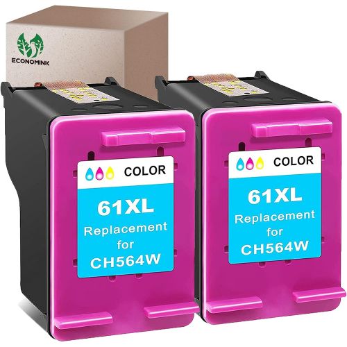  Economink Remanufactured 61 Color Ink Cartridge, Replacement for HP 61XL HP61 for Envy 4500 5530 4502 4501 OfficeJet 4630 4635 2620 DeskJet 2540 3050 2050 1000 1010 1510 3510 1512 Printer (2