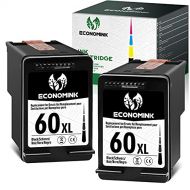 Economink Remanufactured 60 Black Ink Cartridge, Replacement for HP60XL Updated Chip for PhotoSmart C4680 C4780 C4795 D110a DeskJet F4480 D2530 F4280 F4580 Envy 120 100 Printer (2