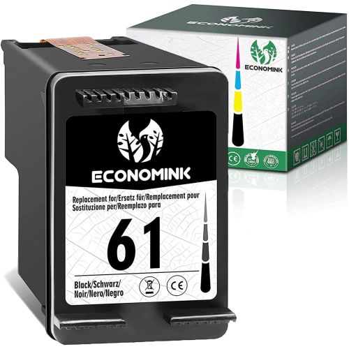  Economink Remanufactured Ink Cartridges Replacement for HP 61 Black HP61 to use with Envy 4500 4502 5530 DeskJet 2512 1512 2542 2540 2544 3000 3052a 1055 3051a 2548 OfficeJet 4630