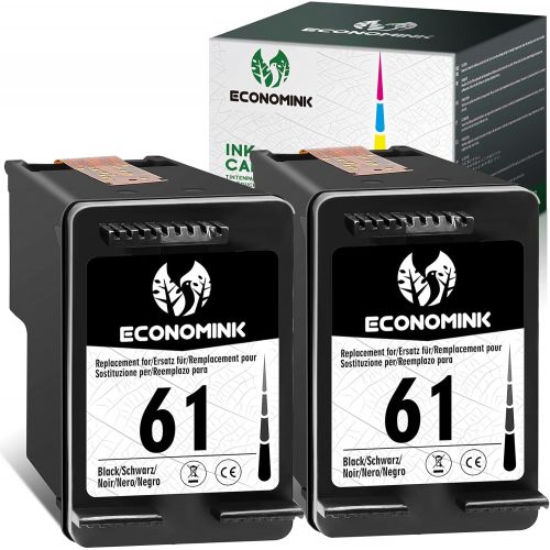  Economink Remanufactured Ink Cartridge Replacement for HP 61 Black HP61 for Envy 5530 4500 4502 5535 OfficeJet 4630 4635 4632 DeskJet 2540 1010 3050a 2542 2549 3510 2541 2548 1055