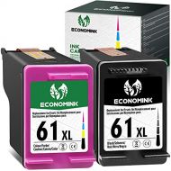 Economink Remanufactured 61 Ink Cartridge Combo Pack Replacement for HP 61XL for Envy 4500 5530 4502 4501 OfficeJet 4630 4635 2620 DeskJet 2540 3050 2050 1000 1010 1510 3510 Printe