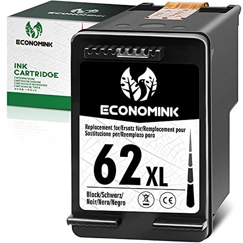  Economink Remanufactured 62 Black Ink Cartridge Replacement for HP 62XL High Yield to use with Envy 7640 5660 5540 7645 7644 5643 5640 5661 5642 7643 OfficeJet 250 200 5741 5740 57