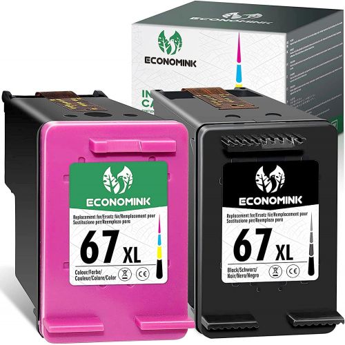  Economink 67 Black Color Combo Pack, Remanufactured Ink Cartridge Replacement for HP 67XL for Envy 6055 6000 6052 6032 6022 Pro 6455 DeskJet 2755 2722 2700 2732 2752 2725 2724 2710 Plus 4155