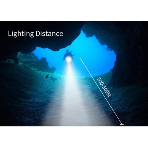  Ecosin Multifunction Diving Fill Light 80m LED Diving Flashlight Photography Light Underwater IPX8 Waterproof Torch Lamp