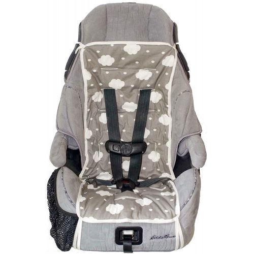  [아마존베스트]Ecotyl Reversible Pure Cotton Universal Baby Seat Liner for Stroller, Car Seat, Jogger, Bouncer | Thick Cushion | Supports Newborns, Infants, and Toddlers | Quick and Easy Install