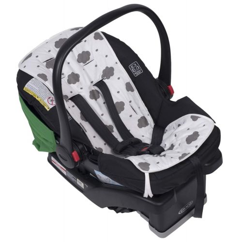  [아마존베스트]Ecotyl Reversible Pure Cotton Universal Baby Seat Liner for Stroller, Car Seat, Jogger, Bouncer | Thick Cushion | Supports Newborns, Infants, and Toddlers | Quick and Easy Install