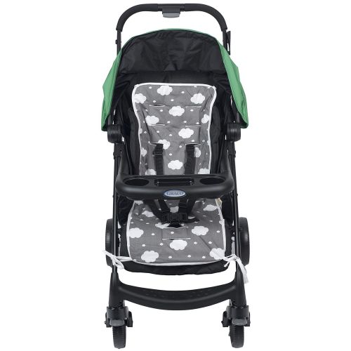  [아마존베스트]Ecotyl Reversible Pure Cotton Universal Baby Seat Liner for Stroller, Car Seat, Jogger, Bouncer | Thick Cushion | Supports Newborns, Infants, and Toddlers | Quick and Easy Install