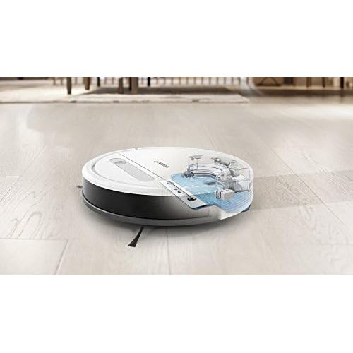  Ecovacs Robotics Deebot Ozmo 610 Saug- und Wischroboter mit Ozmo-Technologie, systematischer Reinigungsweg auf Hartboeden, App-Steuerung, 40 Watt, weiss