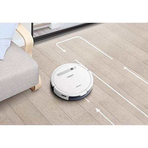  Ecovacs Robotics Deebot Ozmo 610 Saug- und Wischroboter mit Ozmo-Technologie, systematischer Reinigungsweg auf Hartboeden, App-Steuerung, 40 Watt, weiss