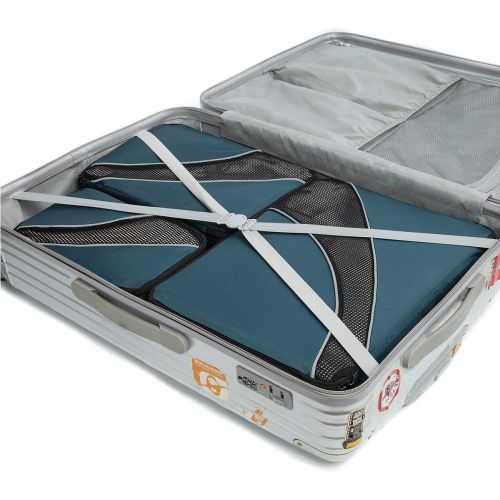  Ecredit 4 Set Compressible & Expandable Packing Cubes, Travel Luggage Packing Organizer for More Space Saving Burgundy