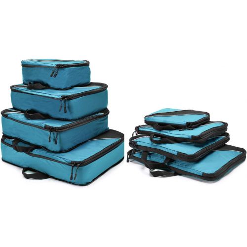  Ecredit 4 Set Compressible & Expandable Packing Cubes, Travel Luggage Packing Organizer for More Space Saving Burgundy