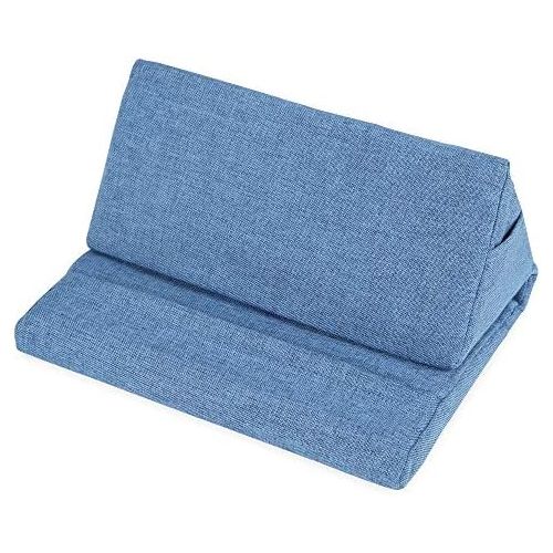  [아마존베스트]Edaygo Tablet Holder Cushion Stand Reading Cushion for Tablets E-Readers Smartphones Books Polyester Blue 31 x 16 x 24 cm (W x H x D)