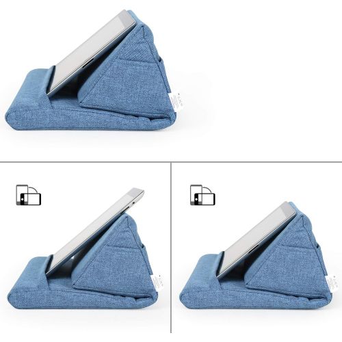  [아마존베스트]Edaygo Tablet Holder Cushion Stand Reading Cushion for Tablets E-Readers Smartphones Books Polyester Blue 31 x 16 x 24 cm (W x H x D)