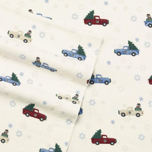  Eddie Bauer Winter Outing Flannel Sheet Set, Twin, Blue