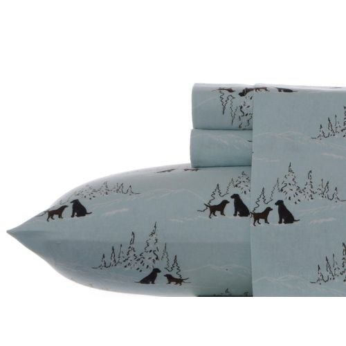  Eddie Bauer Flannel Sheet Set, Queen, Dog Friends