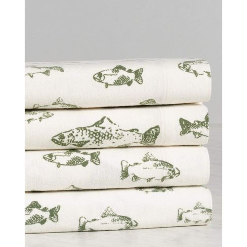  Eddie Bauer School of Fish Flannel Sheet Set, Full