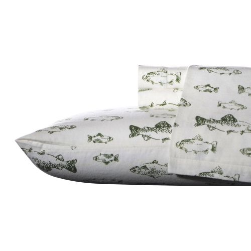  Eddie Bauer School of Fish Flannel Sheet Set, Full