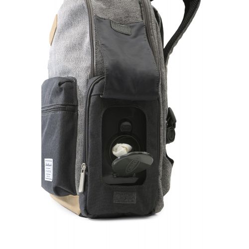  Eddie Bauer Bridgeport Places and Spaces Back Pack Diaper Bag, Grey