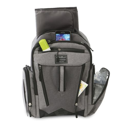  [아마존베스트]Eddie Bauer Back Pack Diaper Bag, Grey Heather