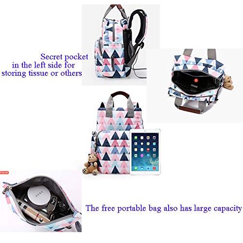  Edenshow Baby Kids Diaper Bag Backpack with Nappy Changing Pad for Mum, Travelling Bag, Waterproof Large Capacity, Stroller Straps, Maternity Nappy Bag