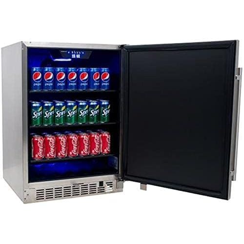  EdgeStar CBR1501SSOD 24 Inch Wide 142 Can Built-In Outdoor Beverage Cooler