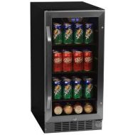 EdgeStar CBR901SG 80 Can 15 Inch Wide Built-in Beverage Cooler - BlackStainless Steel