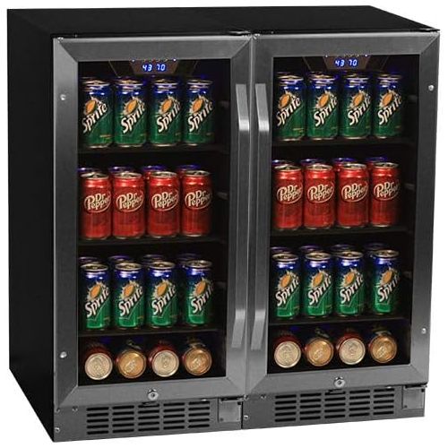  EdgeStar CBR901SGDUAL 160 Can 30 Built-in Side-by-Side Beverage Cooler