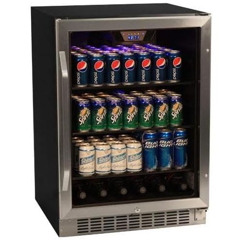  EdgeStar CBR1501SG 24 Inch 148 Can Built-in Beverage Cooler