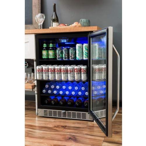  EdgeStar CBR1501SG 24 Inch 148 Can Built-in Beverage Cooler