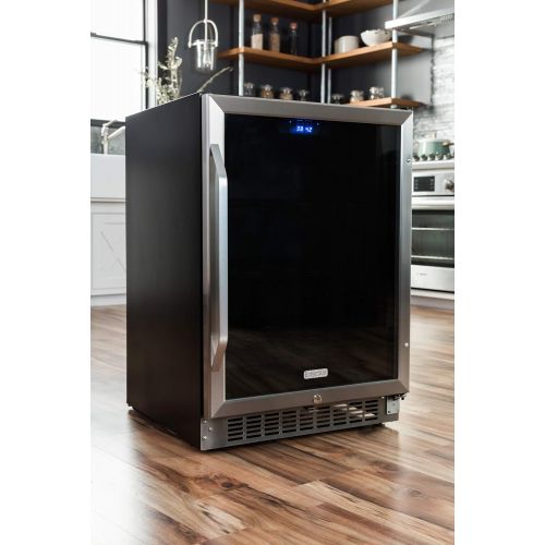  EdgeStar CBR1501SG 24 Inch 148 Can Built-in Beverage Cooler