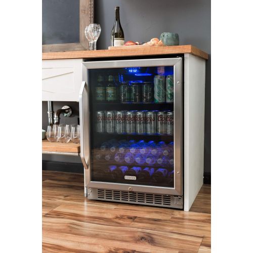  EdgeStar CBR1501SG 24 Inch 148 Can Built-in Beverage Cooler