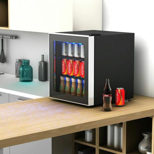  EdgeStar COSTWAY Beverage Refrigerator and Cooler, 60 Can Mini Fridge, Adjustable Removable Shelves, Perfect for Soda Beer or Wine Small Drink Dispenser Machine for Office or Bar (17.5 x 18