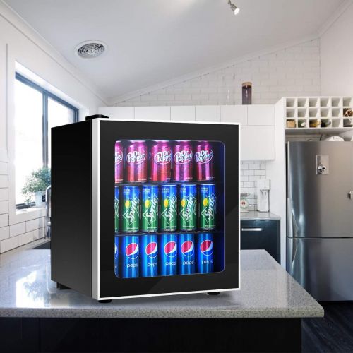  EdgeStar COSTWAY Beverage Refrigerator and Cooler, 60 Can Mini Fridge, Adjustable Removable Shelves, Perfect for Soda Beer or Wine Small Drink Dispenser Machine for Office or Bar (17.5 x 18