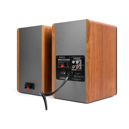  Edifier R1280T Powered Bookshelf Speakers - 2.0 Active Near Field Monitors - Studio Monitor Speaker - Wooden Enclosure - 42 Watts RMS