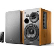 Edifier R1280DB Powered Bluetooth Bookshelf Speakers - Optical Input - Wireless Studio Monitors - 4 Inch Near Field Speaker - 42w RMS - Wood Grain