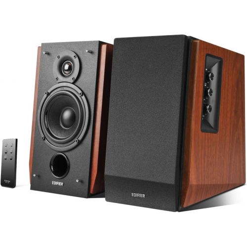  [아마존베스트]Edifier R1700BT Bluetooth Bookshelf Speakers - Active Near-Field Studio Monitors - Powered Speakers 2.0 Setup Wooden Enclosure - 66w RMS