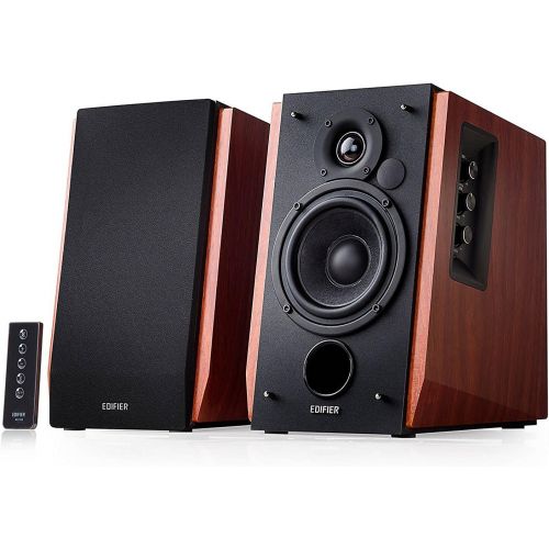  [아마존베스트]Edifier R1700BT Bluetooth Bookshelf Speakers - Active Near-Field Studio Monitors - Powered Speakers 2.0 Setup Wooden Enclosure - 66w RMS