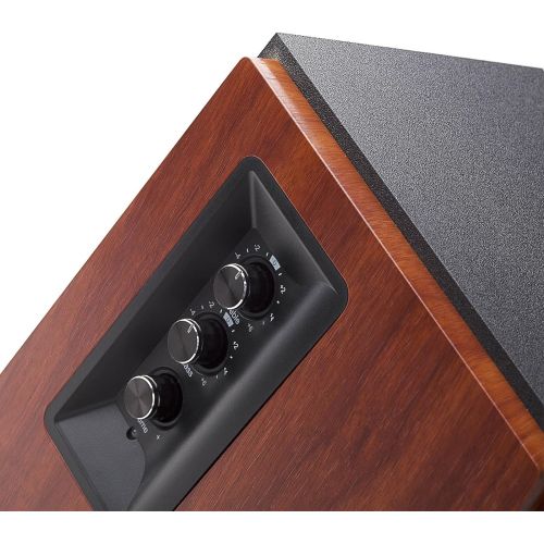  [아마존베스트]Edifier R1700BT Bluetooth Bookshelf Speakers - Active Near-Field Studio Monitors - Powered Speakers 2.0 Setup Wooden Enclosure - 66w RMS