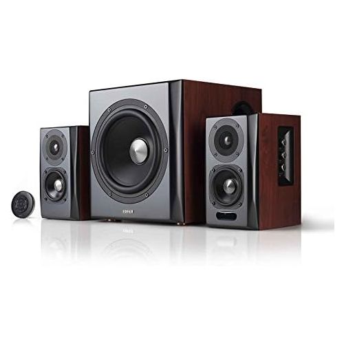  [아마존베스트]Edifier S350DB Bookshelf Speaker and Subwoofer 2.1 Speaker System Bluetooth v4.1 aptX Wireless Sound for Computer Rooms, Living Rooms and Dens