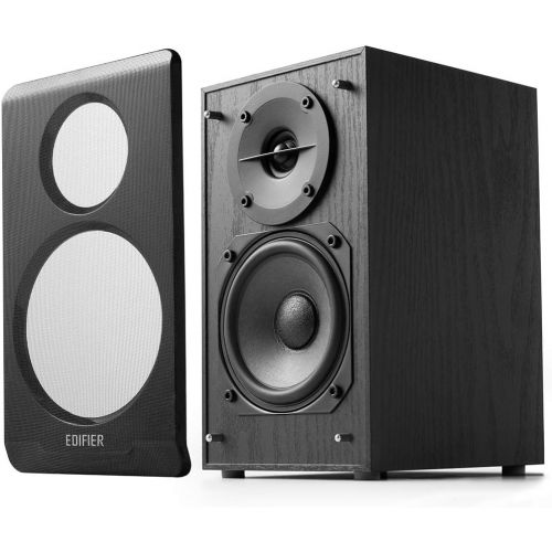  Edifier R33BT Active Bluetooth Computer Speakers - 2.0 Bookshelf Speaker - Powered Studio Monitor, Black - Pair