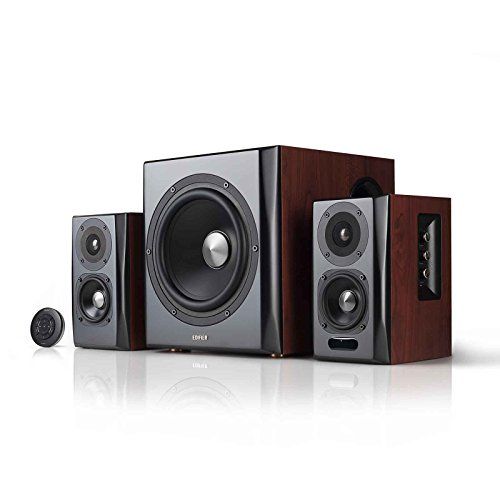  Edifier S350DB Bookshelf Speaker and Subwoofer 2.1 Speaker System Bluetooth v4.1 aptX Wireless Sound for Computer Rooms, Living Rooms and Dens