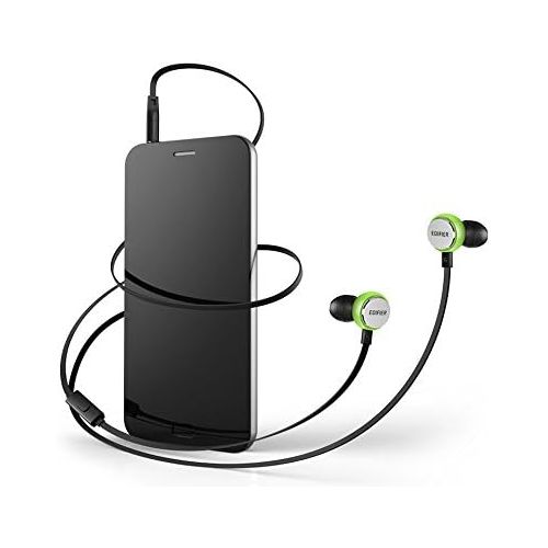  Edifier P293 in-Ear Computer Headset - IEM in Ear Monitor Earbud Headphone, Cellphone Earphones with Mic and Remote for iPhone, Android, Samsung, HTC, LG Smartphones - Candy Green